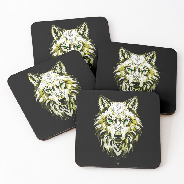 Item preview, Wolf illustration - YELLOW designed and sold by StefAnimal.