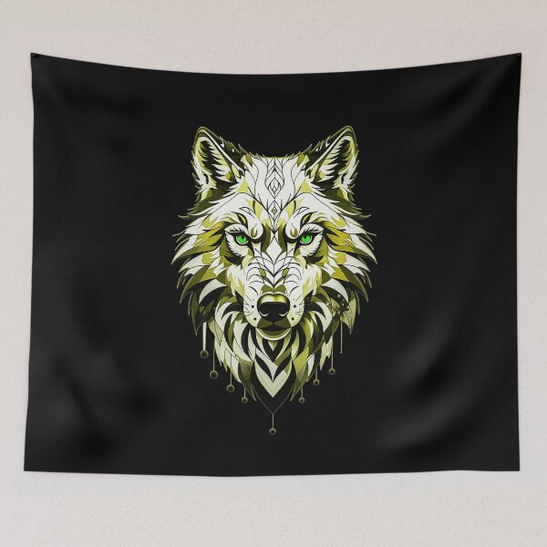 Item preview, Wolf illustration - YELLOW designed and sold by StefAnimal.