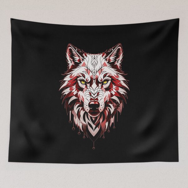 Item preview, Wolf illustration - RED designed and sold by StefAnimal.