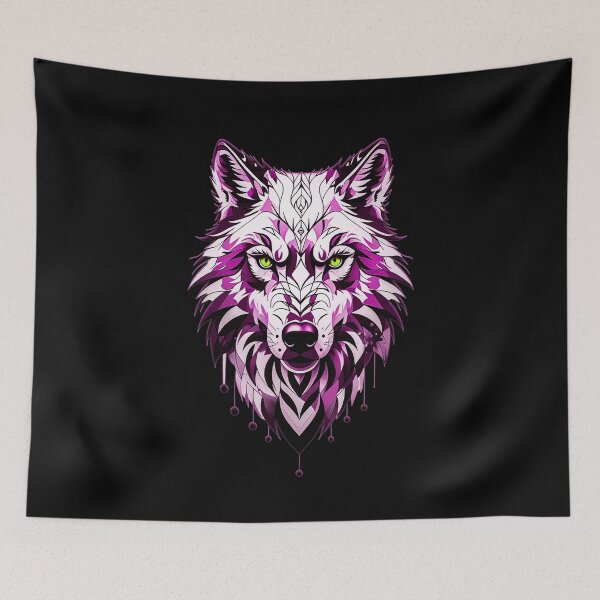 Item preview, Wolf illustration - PINK designed and sold by StefAnimal.