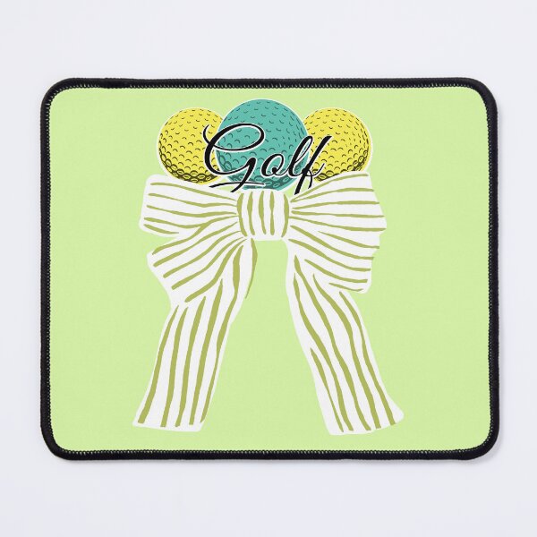 Item preview, Cute Golf ball with Bow Green Stripes designed and sold by BeebooDesign.
