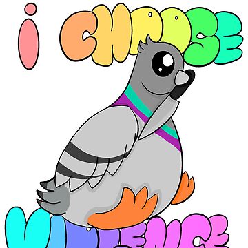 Artwork thumbnail, I choose violence pigeon white variation by CreationsByFey