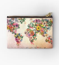 world map floral 4 Studio Pouch