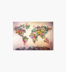 Lámina rígida mapa del mundo floral 4