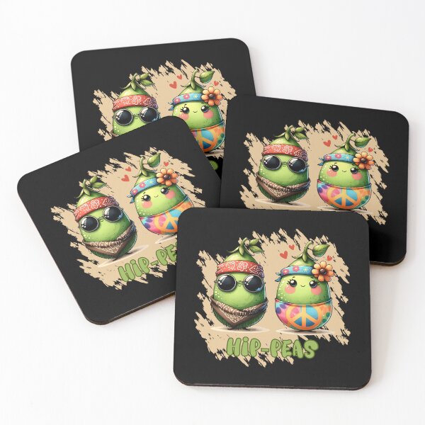 Item preview, Hip-Peas Hippie Retro Hippy Groovy Chic - Vegetable Vegan Pun | designed and sold by Lotta Luxxa Lifestyle.