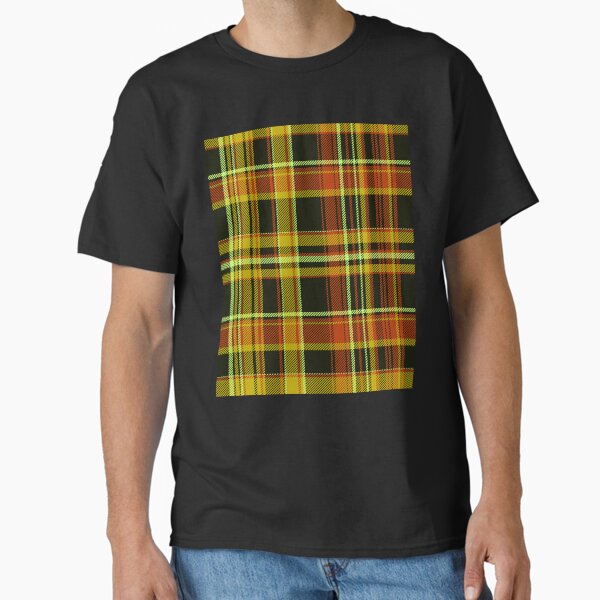 Item preview, Madras Plaid Design, in Black, Rust Red, and Mustard Yellow designed and sold by Tartan Inc..