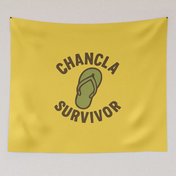 Item preview, Chancla Survivor – Funny Cultural Pun Design designed and sold by Bratak.