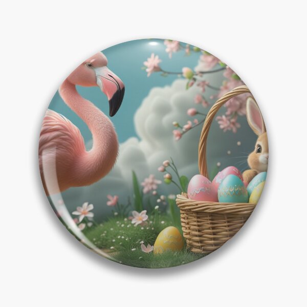 Item preview, Flamingo's Easter Surprise designed and sold by NeatThingLover.