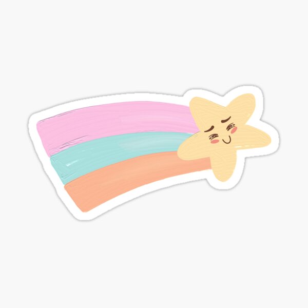 Genki rainbow star (text-free) Sticker