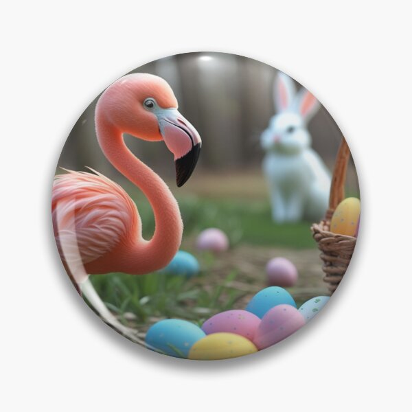 Item preview, Colorful Easter Flamingo designed and sold by NeatThingLover.