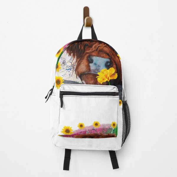 Item preview, Highland cow, sunflowers, yellow flowers, designed and sold by NessArtByEwa.
