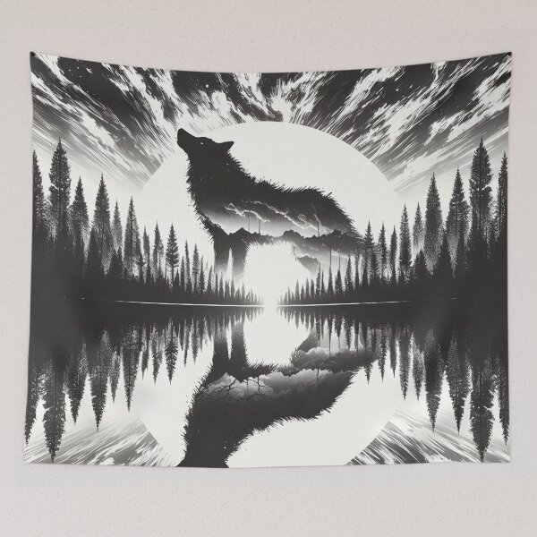 Item preview, Wolf Reflection, Ai Generated Art  designed and sold by ACC .