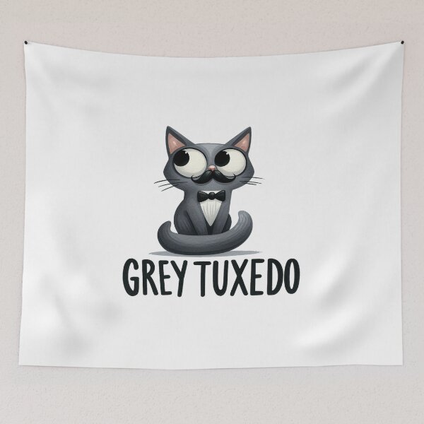 Item preview, Grey Tuxedo Cat designed and sold by ryanapples2.