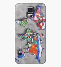 Funda/vinilo para Samsung Galaxy banderas del mapa mundial 3