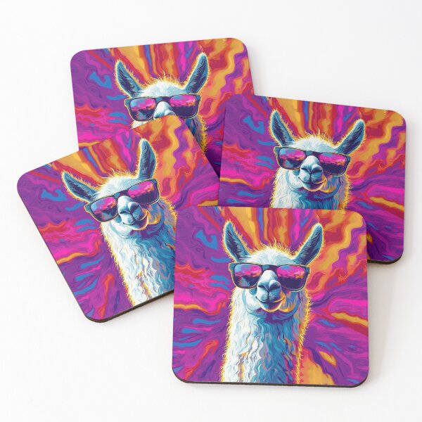 Item preview, Portrait Llama Art Graphic colorful designed and sold by BeebooDesign.