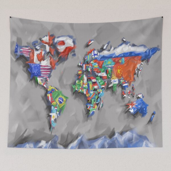 Item preview, world map flags 3 designed and sold by BekimART.