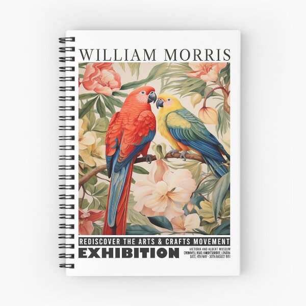 Item preview, William Morris Parrots – Tropical  Floral Botanical designed and sold by MidCenturyStore.