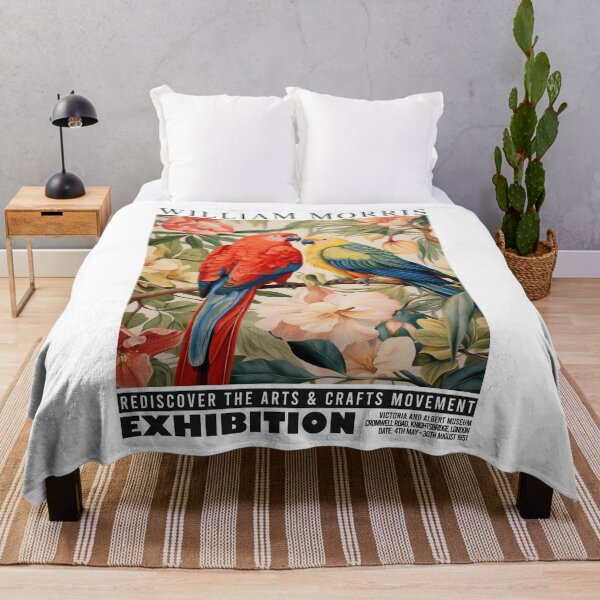 Item preview, William Morris Parrots – Tropical Floral Botanical designed and sold by MidCenturyStore.