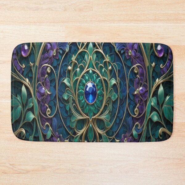 Item preview, Byzantine Reverie: A Luxurious Fractal Textile in Jewel Tones & Metallic Splendor designed and sold by Artisfunforme.