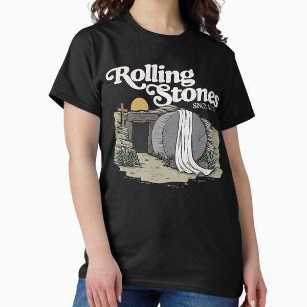Item preview, Easter Jesus Comfort Color Shirt, Rolling Stones He Is Risen Since AD33, Christian Resurrection Tomb designed and sold by LittleNhutton.