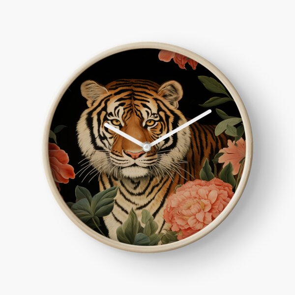 Vista previa del artículo con la obra «William Morris Tiger – Jungla botánica vintage», diseñado y vendido por MidCenturyStore.