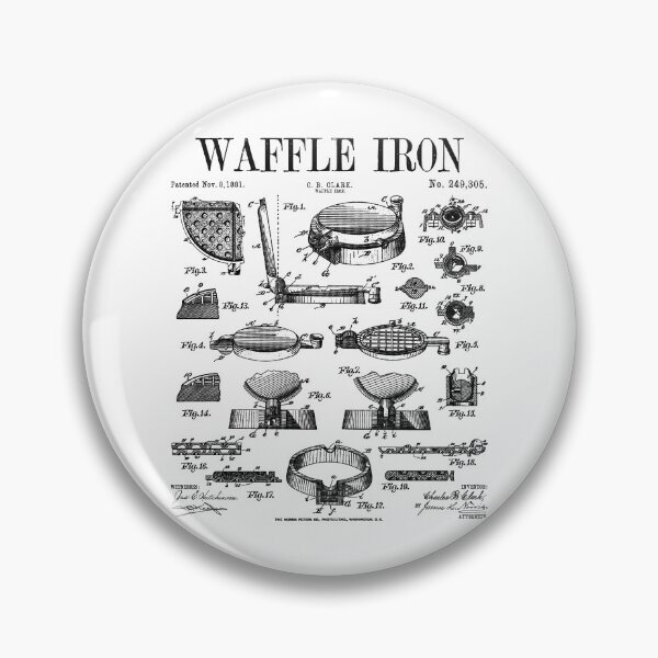 Item preview, Waffle Iron Vintage Patent Print Waffles Lover Food designed and sold by GrandeDuc.
