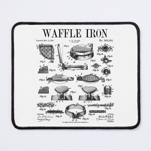 Item preview, Waffle Iron Vintage Patent Print Waffles Lover Food designed and sold by GrandeDuc.