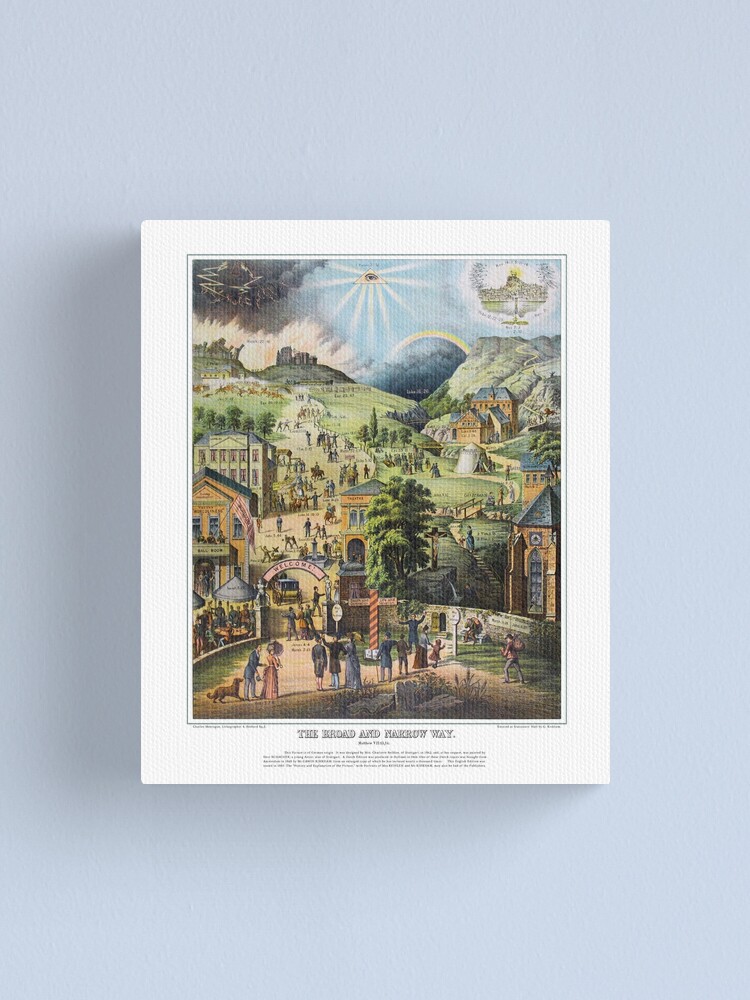 Alternate view of The Broad and the Narrow Way - 1883 English Edition Canvas Print