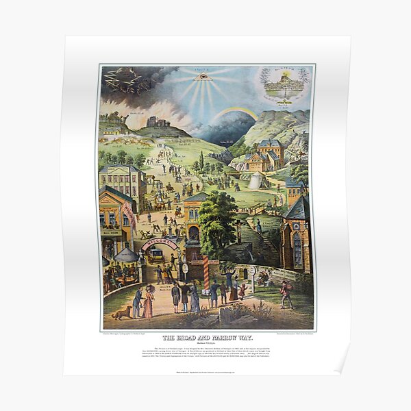 The Broad and the Narrow Way - 1883 English Edition Poster