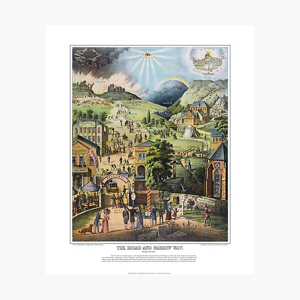 The Broad and the Narrow Way - 1883 English Edition Photographic Print