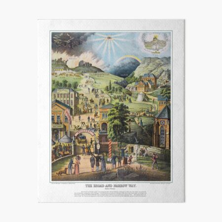 The Broad and the Narrow Way - 1883 English Edition Art Board Print