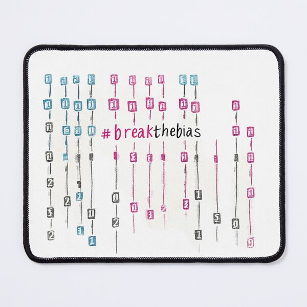 Item preview, Break the Bias – Pink, Blue and the Data Gap designed and sold by AI-Zauberwelt.