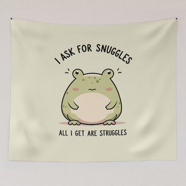Item preview, Sad frog – cuddle or fight? designed and sold by ApriNoeScor.