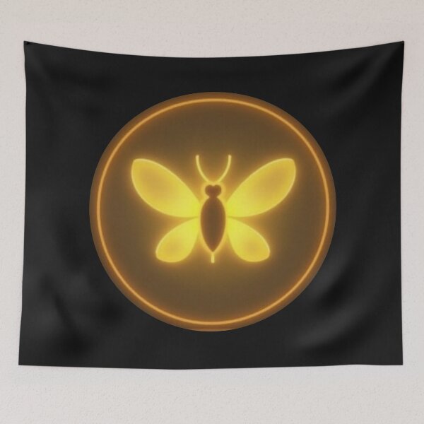 Item preview, Glowing Firefly Emblem - Nature-Inspired Design for Redbubble Shop designed and sold by latelierdechris.