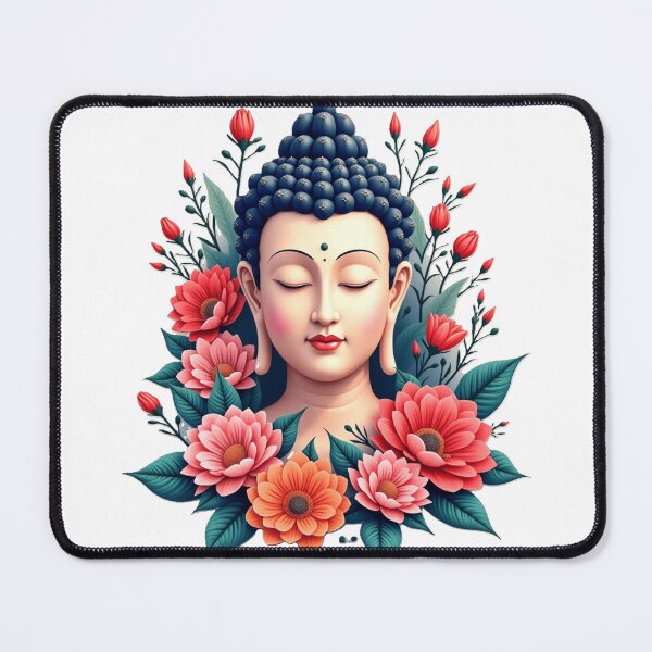 Item preview, beautiful  buda with  vibrant flowers designed and sold by nicnacc.