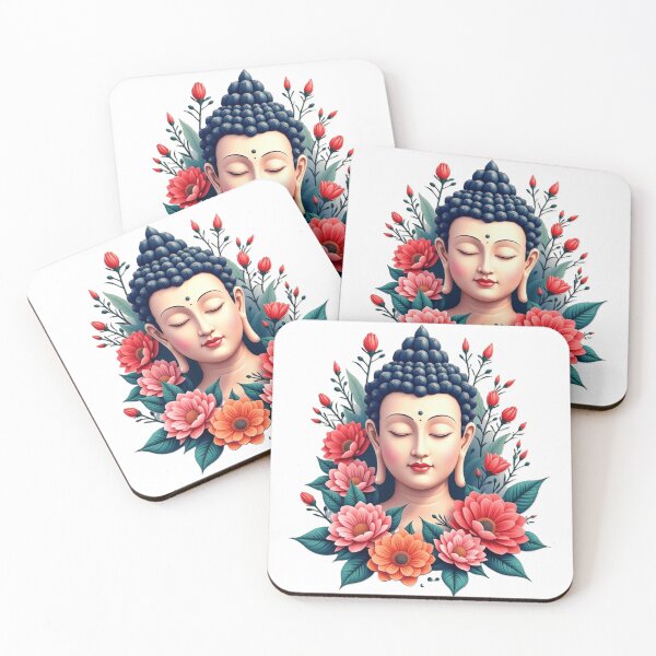 Item preview, beautiful  buda with  vibrant flowers designed and sold by nicnacc.