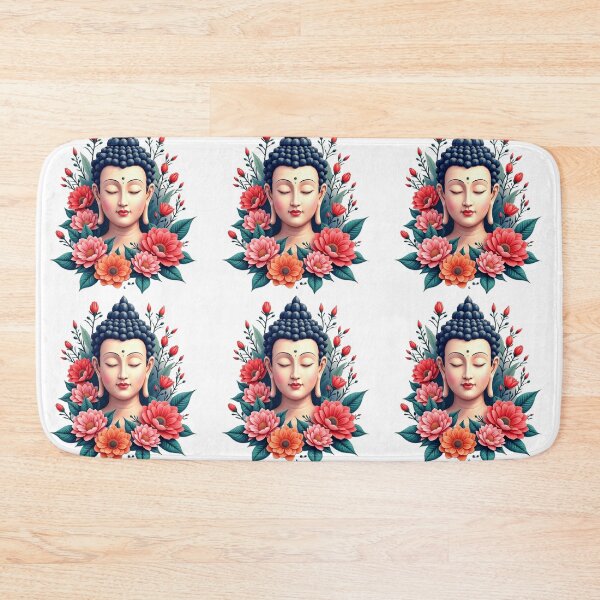 Item preview, beautiful  buda with  vibrant flowers designed and sold by nicnacc.