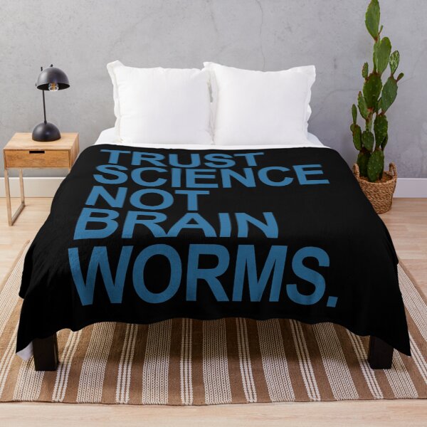 Item preview, Trust Science NOT Brain Worms (blue) designed and sold by Thelittlelord.