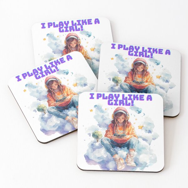 Item preview, I Play Like a Girl – Gamer Girl Power Design designed and sold by Reugba.