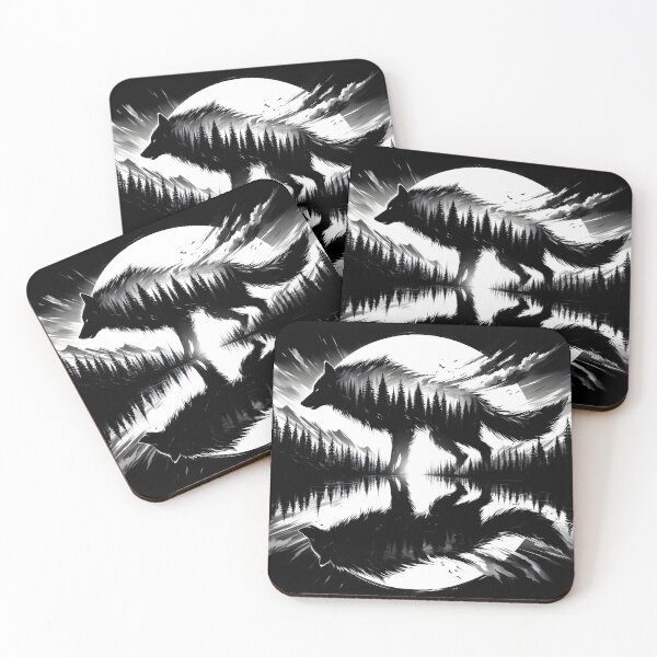 Item preview, Wolf Reflection, Ai Generated Art  designed and sold by ACC .