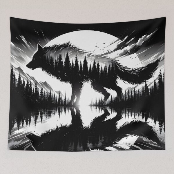 Item preview, Wolf Reflection, Ai Generated Art  designed and sold by ACC .