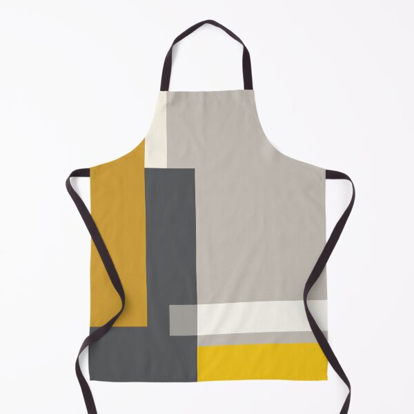 Item preview, Modern Geometric Artwork - "In the city" Yellow and Grey Abstract Art designed and sold by A-Deco.