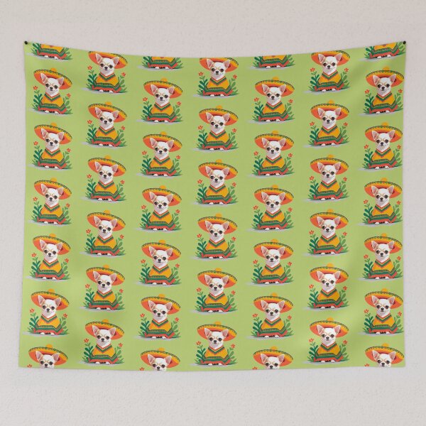 Item preview, A cute bandito chihuahua in mexican outfit designed and sold by MariPon.