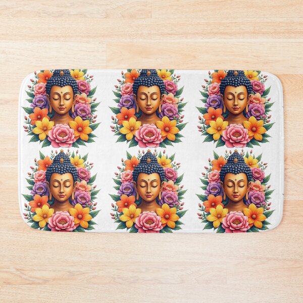 Item preview, stunning  buda with  vibrant flowers designed and sold by nicnacc.