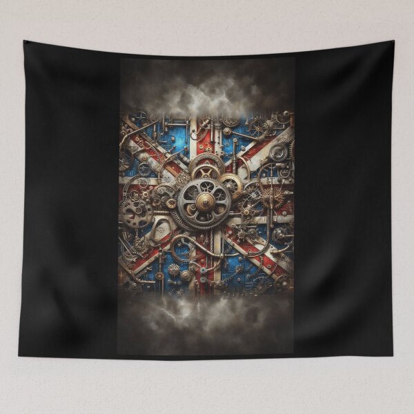 Item preview, Luxurious Steampunk Union Jack – Premium Vintage Industrial Art designed and sold by DIQDESIGN.