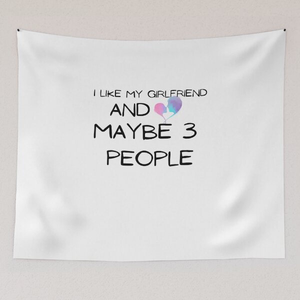 Item preview, I Like My Girlfriend and Maybe 3 People T-Shirt – Funny Relationship Shirt | Perfect Gift for Couples & Introverts designed and sold by GAIDREDA.
