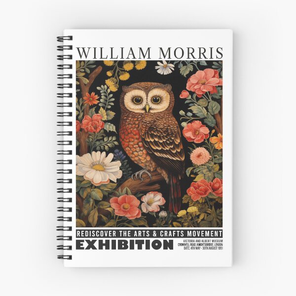 Item preview, William Morris Owl Vintage Bird Botanical designed and sold by MidCenturyStore.