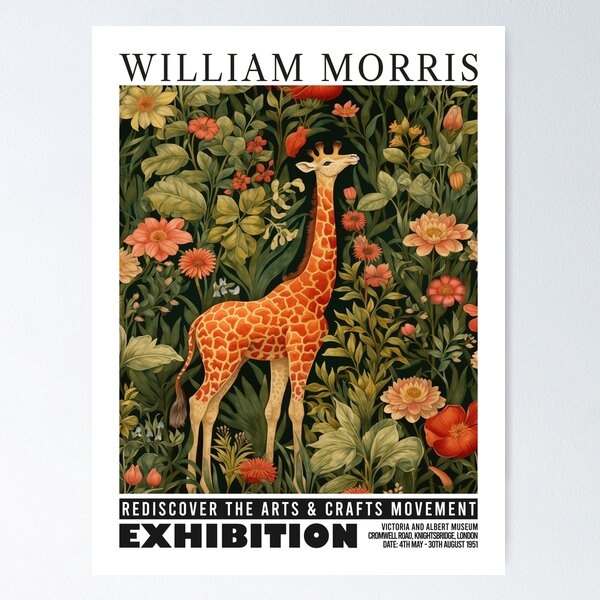 Artikel-Vorschau von William Morris Giraffe – Vintage botanische Dschungelkunst, designt und verkauft von MidCenturyStore.