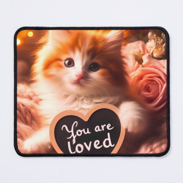 Item preview, Kitten's Heartfelt Message: You Are Loved <3 designed and sold by Fantabulous.