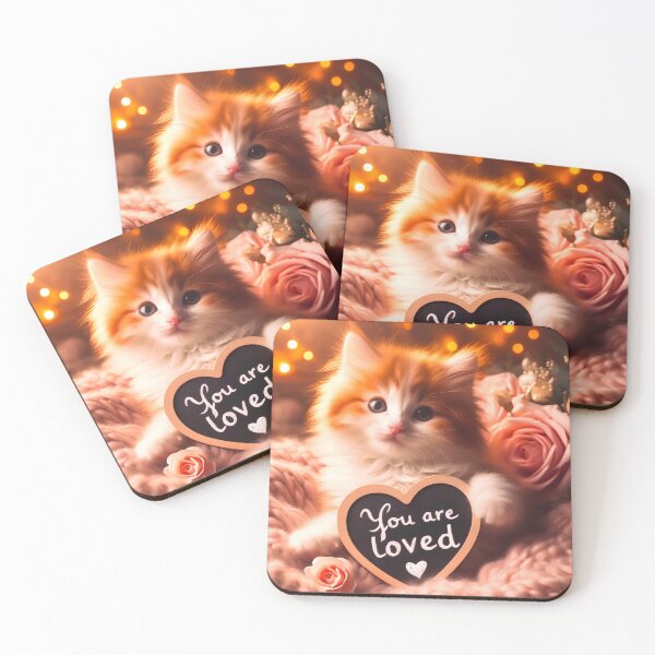 Item preview, Kitten's Heartfelt Message: You Are Loved <3 designed and sold by Fantabulous.